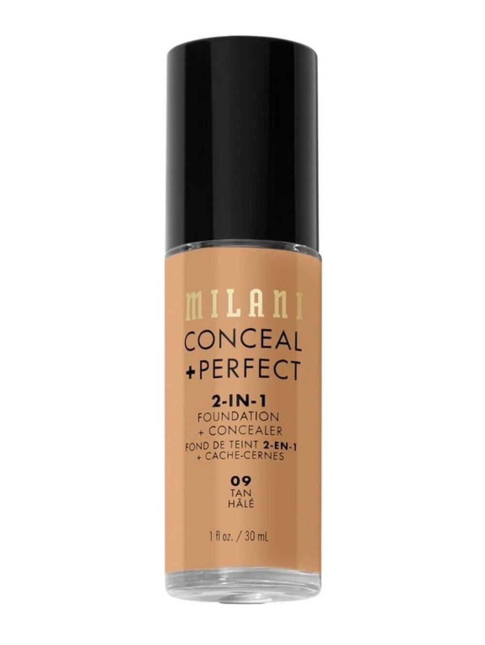 Milani Conceal + Perfect 2-in-1 Foundation + Concealer in the shade 09 Tan.